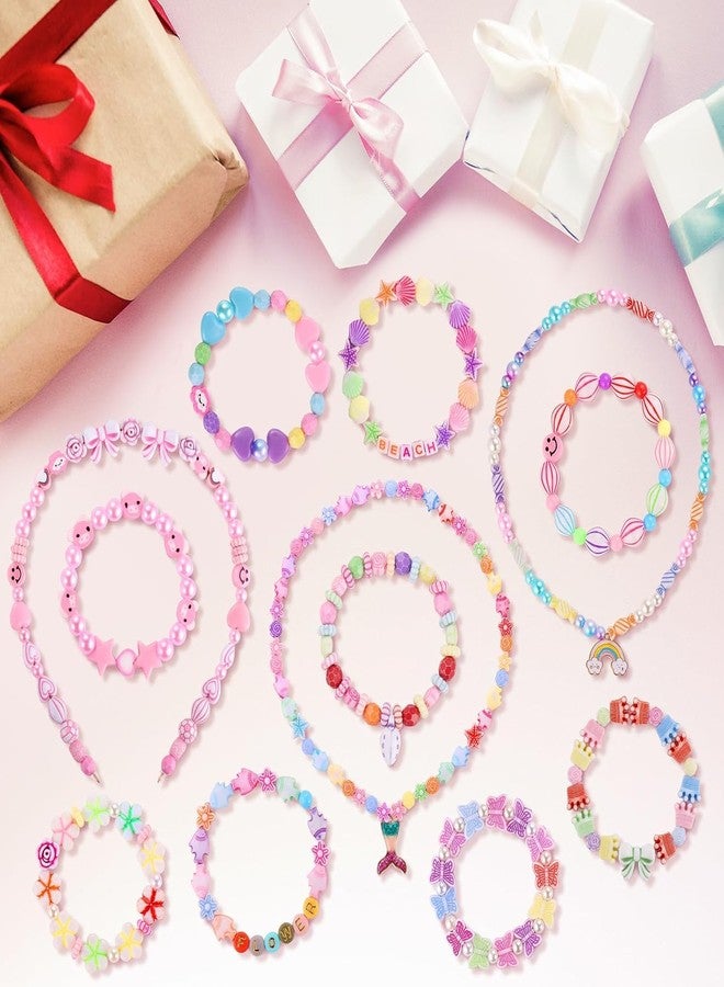 GEMSY Ultimate Jewellery Making Kit for Girls | 300+ Colourful Plastic Beads for Bracelets, Necklaces, Hairbands & Rings - DIY Activity Craft Games & Birthday Gift for Kids Ages 4 to 12 - Image 2